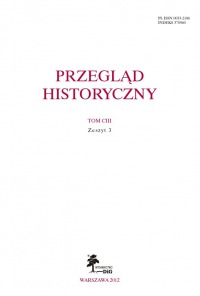 Przegląd Historyczny, rok 2012, nr 3