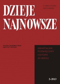 Dzieje Najnowsze, rok 2013, nr 2