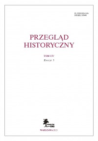 Przegląd Historyczny, rok 2013, nr 3