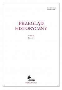 Przegląd Historyczny, rok 2014, nr 1