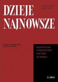 Dzieje Najnowsze, rok 2014, nr 2