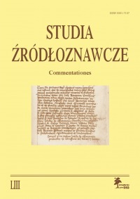 Studia Źródłoznawcze, tom 53