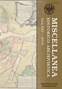 Miscellanea Historico-Archivistica, tom XXV
