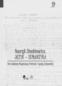 HENRYK SIENKIEWICZ. JĘZYK — SEMANTYKA. Tom 9