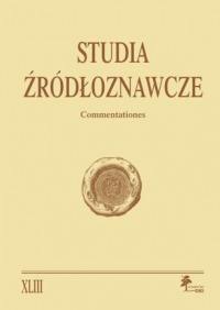Studia Źródłoznawcze, tom 43
