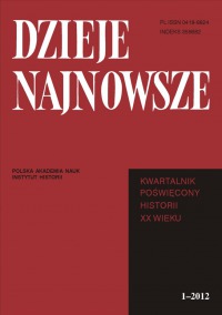 Dzieje Najnowsze, rok 2012, nr 1