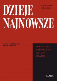 Dzieje Najnowsze, rok 2012, nr 2