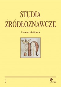 Studia Źródłoznawcze, tom 50